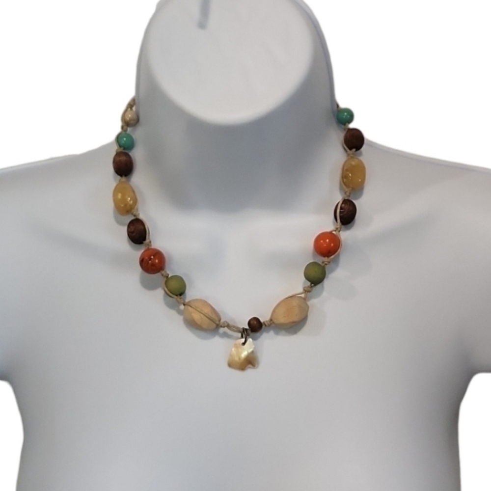 Beaded Shell Beach Necklace